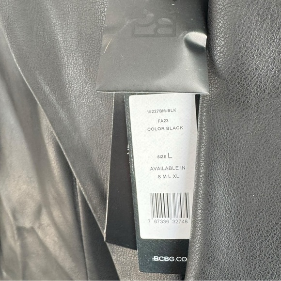 New! BCBGMax‎ Azria Vegan Leather Oversized Blazer Jacket - Picture 6 of 8